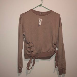 Blush Pink Cropped Charlotte Russe Sweater